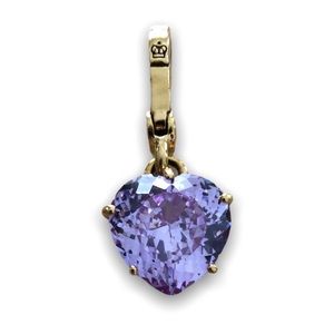 Juicy Couture Gold Purple Heart Charm